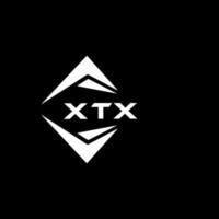 XTX abstract monogram shield logo design on black background. XTX creative initials letter logo. vector