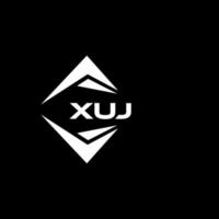 xuj resumen monograma proteger logo diseño en negro antecedentes. xuj creativo iniciales letra logo. vector