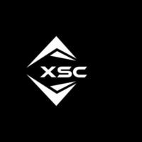 XSC abstract monogram shield logo design on black background. XSC creative initials letter logo. vector