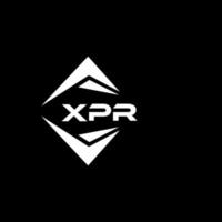 XPR abstract monogram shield logo design on black background. XPR creative initials letter logo. vector