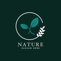 nature leaf green logo icon, Natural product logo design vector template