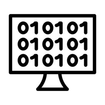 diseño de icono de código binario vector