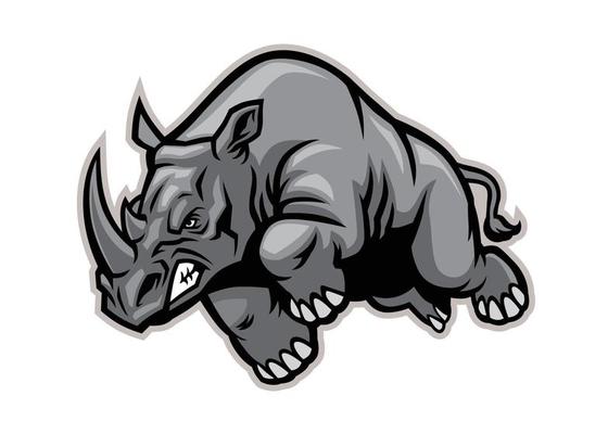 Charging Rhino Vector Art, Icons, and Graphics for Free Download
