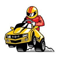 racing car drive vector