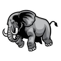 cargando elefante mascota deporte logo estilo vector