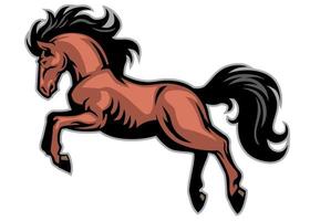 horse run mascot vector