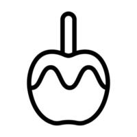 caramelizado manzana icono diseño vector
