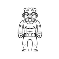 Tiki Statue symbol on white background vector