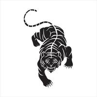 Tigre tatuaje ilustración diseño vector