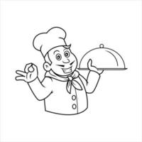 Chef illustration on white background vector