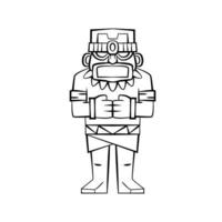 Tiki Statue symbol on white background vector