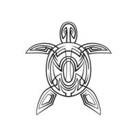 Turtle symbol on white background vector