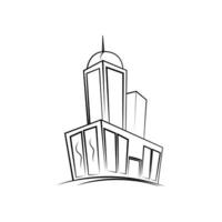 edificio ilustración en blanco antecedentes vector