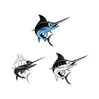 Coloring book marlin fish cartoon character vector