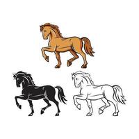 colorante libro caballo dibujos animados personaje vector