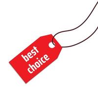 red tag with best choice vector