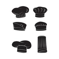 Chef Hat black symbol collection vector