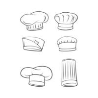 Chef Hat set collection vector