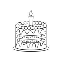 Birthday Cake vector on white background