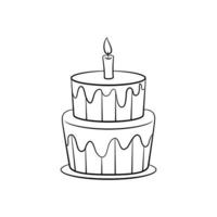 Birthday Cake vector on white background