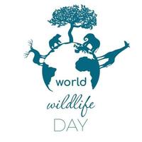 world wildlife day vector