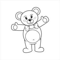 Teddy Bear illustration on white background vector