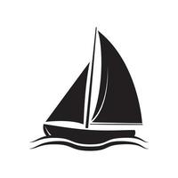 Black Silhouette of Boat Symbol vector