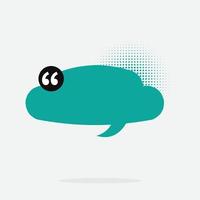 Retro cartoon speech bubble with halftone screen shadow and modern color vector