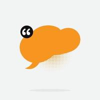 Retro cartoon speech bubble with halftone screen shadow and modern color vector