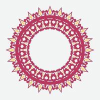 Decorative line art frame for design template. Elegant vector element Eastern style, place for text. elegant color outline floral border. Lace illustration for invitations and greeting cards