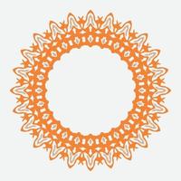 Decorative line art frame for design template. Elegant vector element Eastern style, place for text. elegant color outline floral border. Lace illustration for invitations and greeting cards