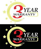 3 Year warranty vector ilustration