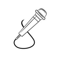 Microphone Illustration on white background vector