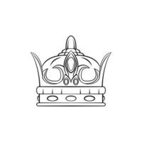 Crown symbol on white background vector