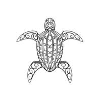 Turtle symbol on white background vector