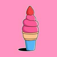 ice cream vector illustration used for stickers and other designs