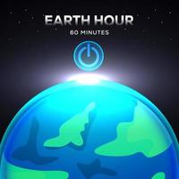 earth hour concept design illustration vector