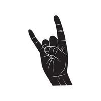 Metal Hand black symbol illustration vector