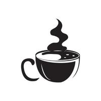 Black Silhouette of Coffee vector
