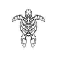 Turtle symbol on white background vector