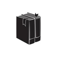 Black Silhouette Of Book vector