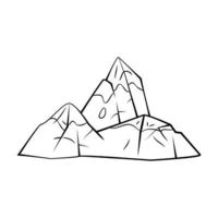 Mountain symbol on white background vector