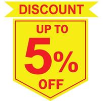 Special offer 5 percent discount, 5 percent discount sign icon. Sale symbol. Discount offer, Special offer label free vector