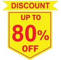 80 percent discount tag vector, Offer tag, Special offer vector, Big sale, Mega sale, Big sale 80 percent discount offer, Super sale 80 percent tag vector, 80 percent special discount offer label vector