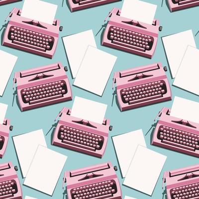 40+ Typewriter Purple Retro Revival Paper Stock Photos, Pictures