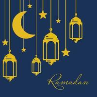 Outlined vector illustration of an Arabic lantern ornament. Suitable for the design element of the Ramadan Karim greeting template. Ramadan Karim theme background template. Banner, flyer