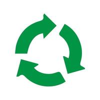 Recycle icon vector, sign, symbol. vector