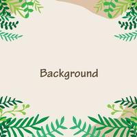 Spring green square backgrounds. Minimalistic style with floral elements and texture. Editable vector template for card, banner, invitation, social media post, poster, mobile apps, web ads