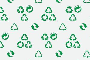 Recycling Pattern. Endless Background. Seamless. vector