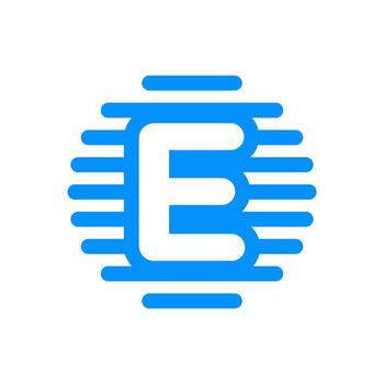 inicial mi circulo línea logo vector